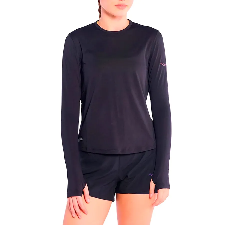 Imagen 0 de 5 de Remera Saucony Saukony Stopwatch Long Sleeve-NEGRO