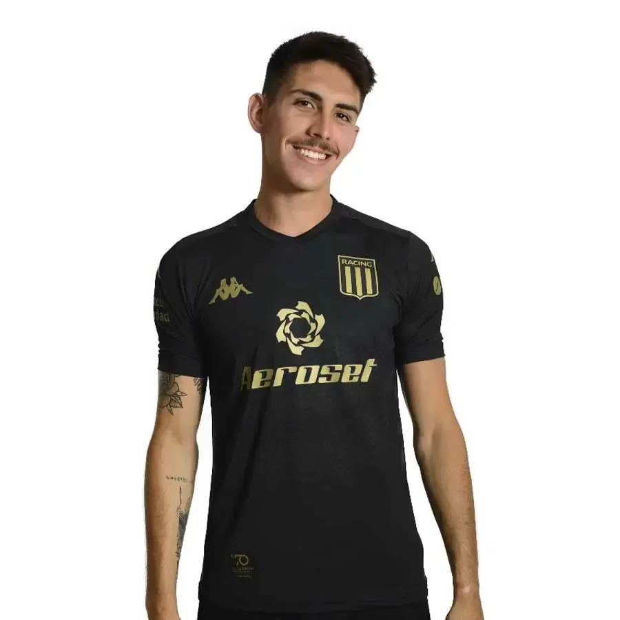 Imagen 0 de 4 de Camiseta Kappa Racing Club Away Reg-NEGRO/DORADO