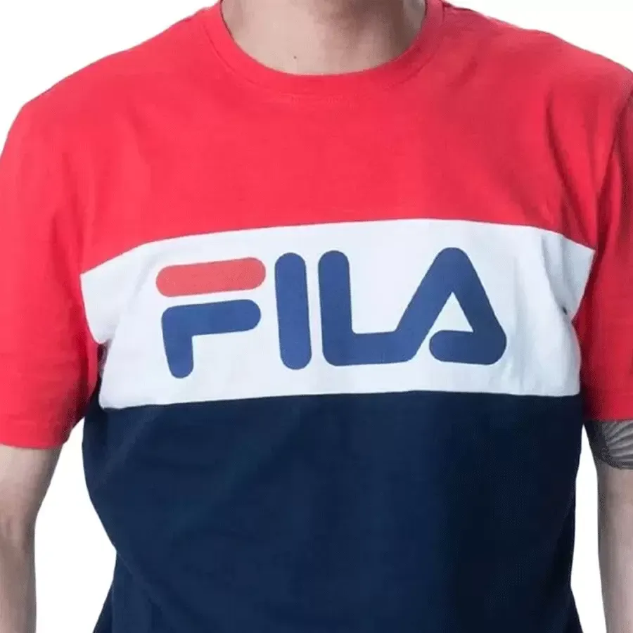 Imagen 2 de 3 de Remera Fila Letter Colors-ROJO/BLANCO/MARINO