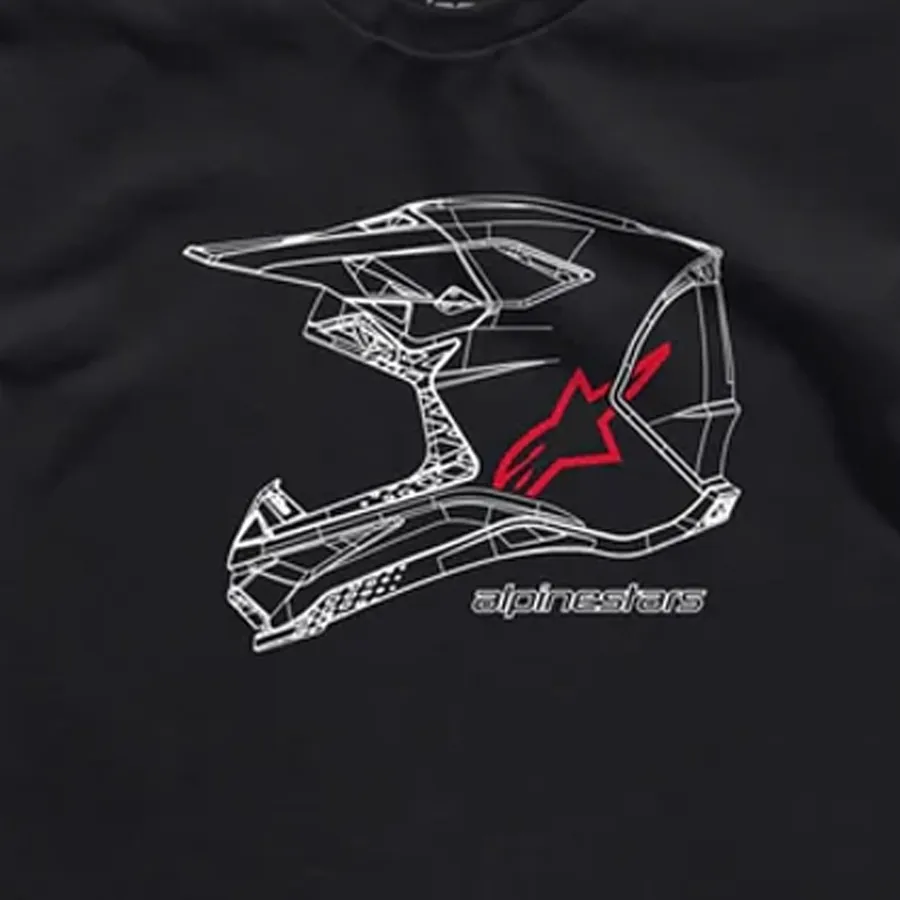 Imagen 4 de 5 de Remera Alpinestars Helmet Mx CSF-NEGRO