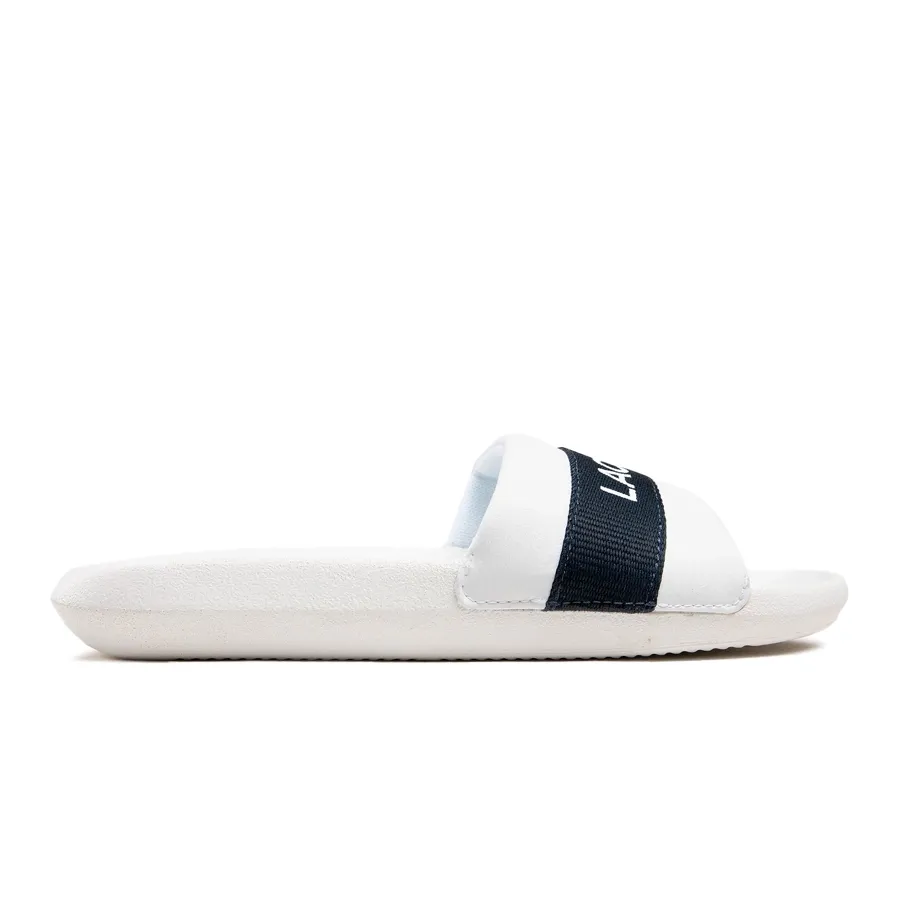 Imagen 0 de 4 de Ojotas Lacoste Croco Slide-BLANCO/MARINO