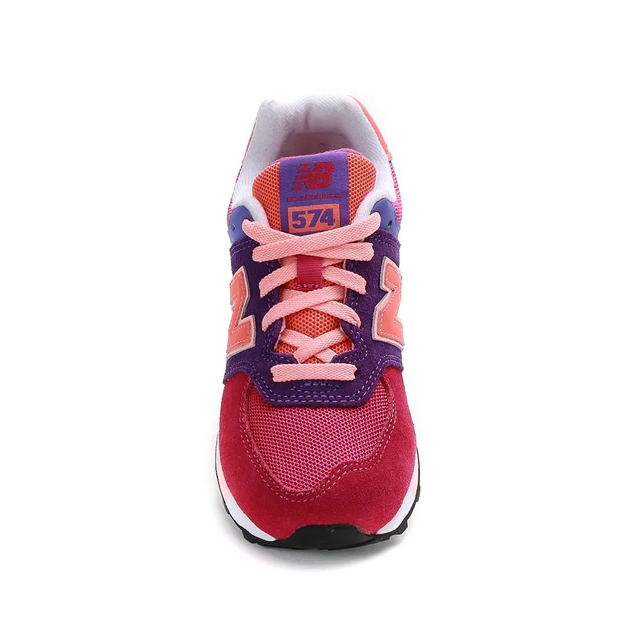 Imagen 1 de 4 de Zapatillas New Balance 574 Pregrade-VIOLETA/FUCSIA/NARANJA FLUOR
