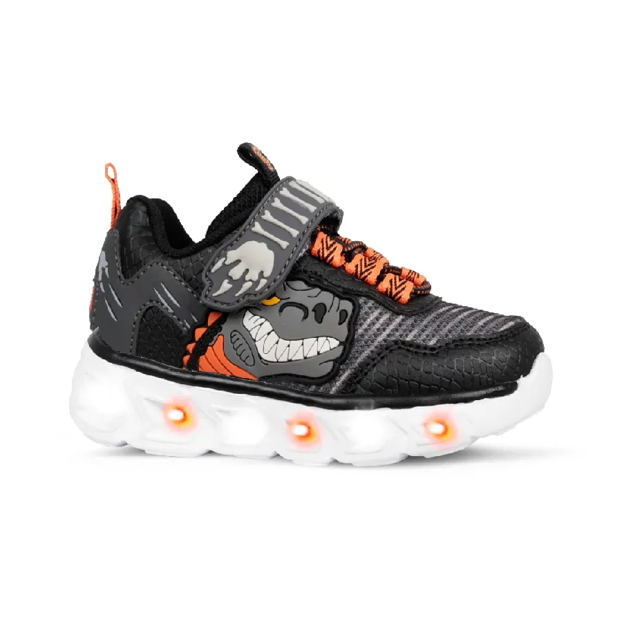 Imagen 0 de 3 de Zapatillas Footy Zapatilla Mini Jurassic Con Luz Led-NEGRO/GRIS/NARANJA