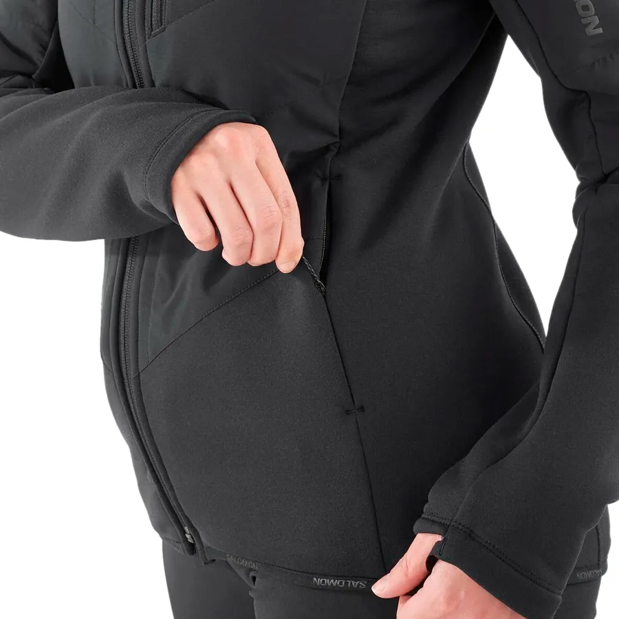 Imagen 5 de 6 de Campera Salomon Outline Warm Hybrid-NEGRO