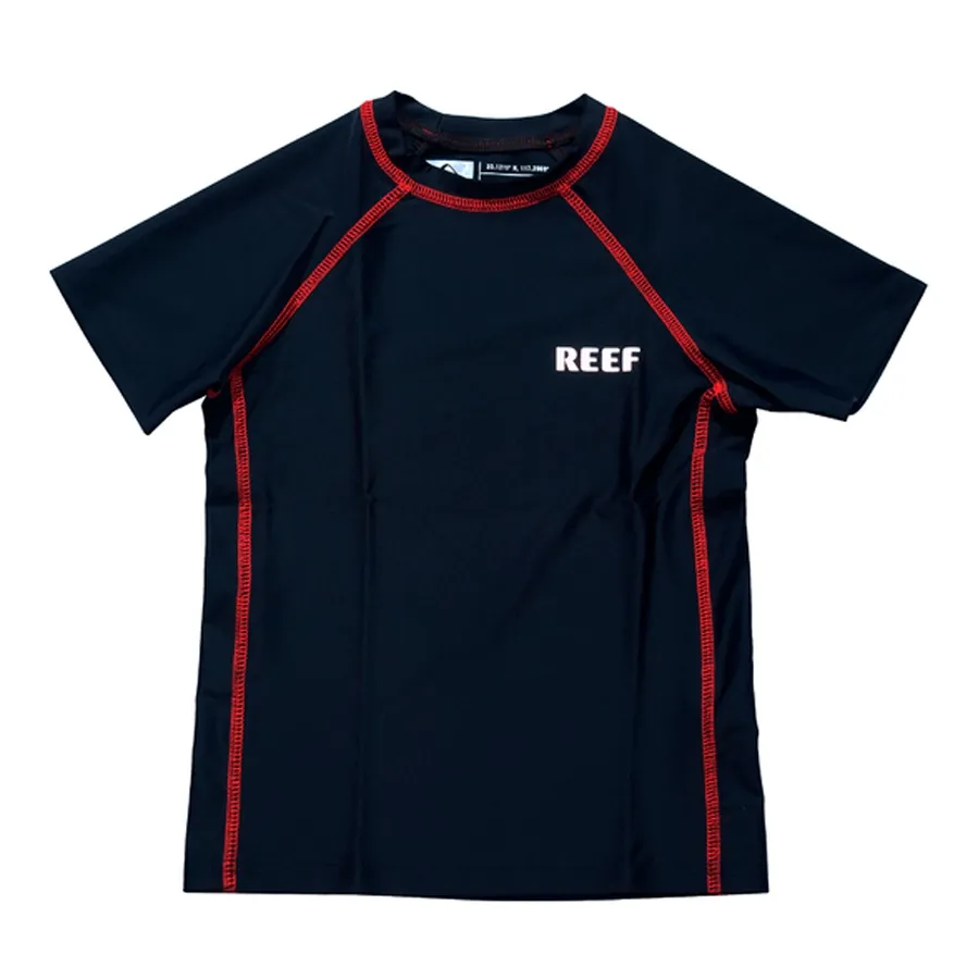 Imagen 0 de 2 de Remera Reef Zante Rashguard Mc Jr-NEGRO