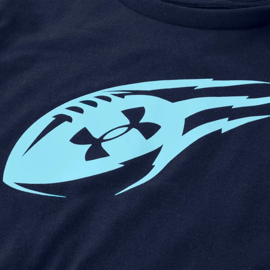Imagen 2 de 3 de Remera Under Armour Football Icon-MARINO/CELESTE