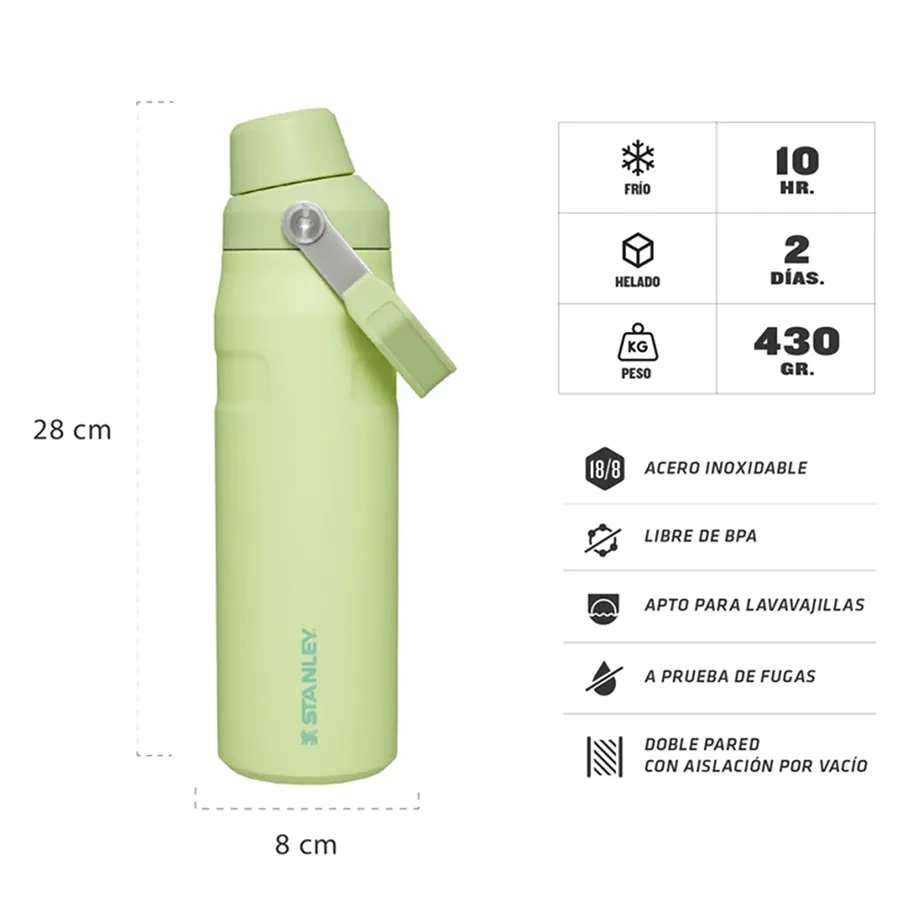 Imagen 3 de 4 de Botella Stanley Iceflow Aerolight-LIMA/CELESTE