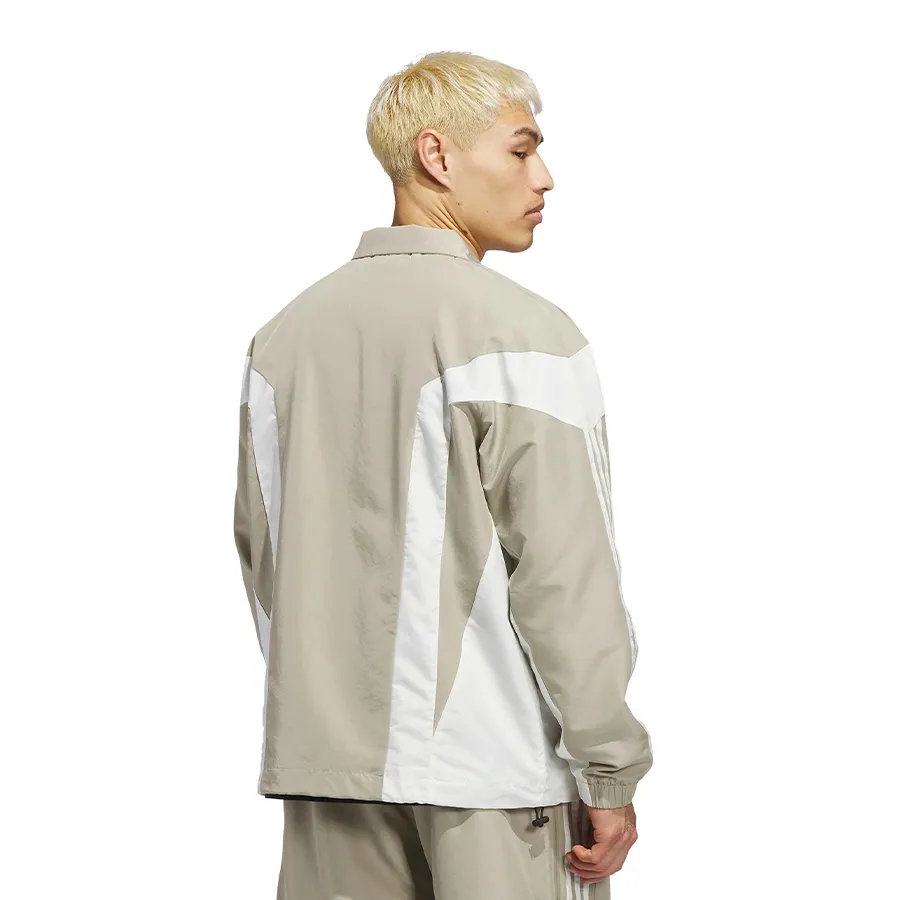 Imagen 1 de 7 de Campera adidas originals Rompevientos Basketball-LINO/BLANCO