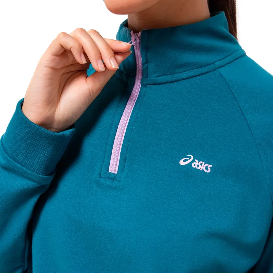 Imagen 2 de 4 de Buzo Asics Japan 1/2 Zip-PETROLEO
