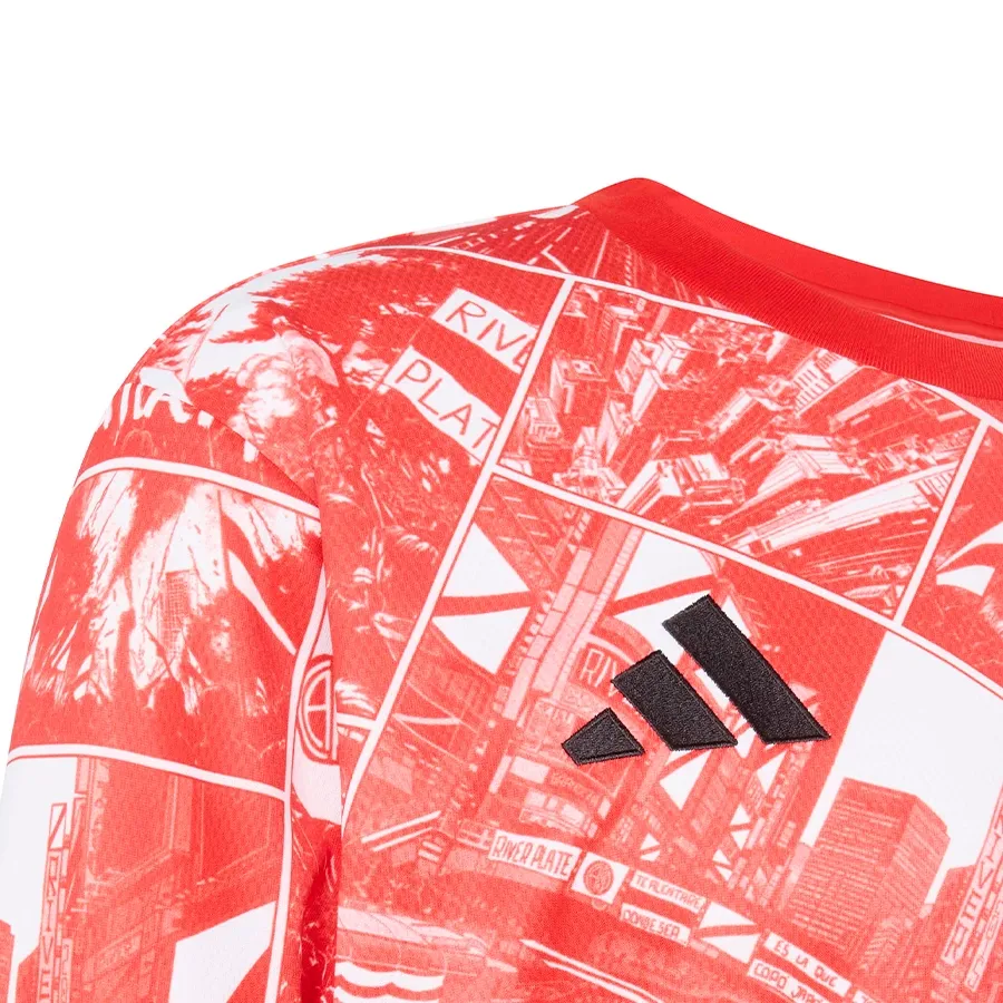 Imagen 2 de 5 de Camiseta adidas Precalentamiento River Plate 25/26-ROJO/BLANCO