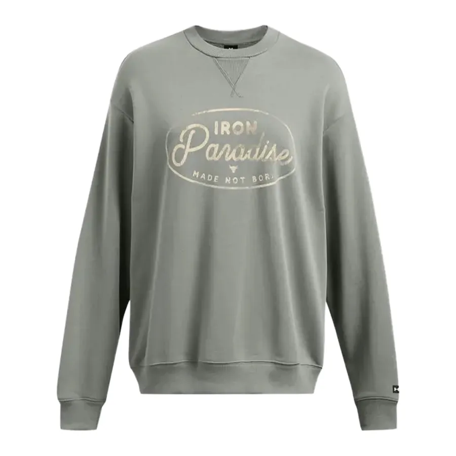 Imagen 2 de 4 de Buzo Under Armour Project Rock Heavyweight Tools Of The Trade-GRIS