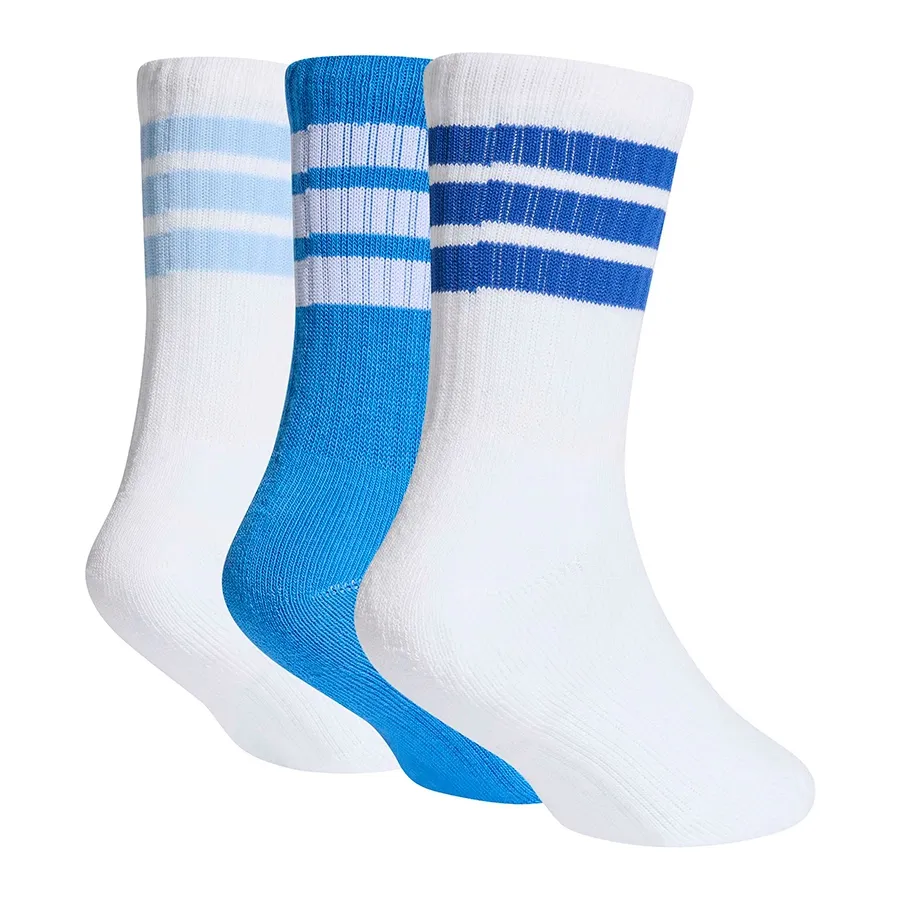 Imagen 1 de 4 de Medias adidas 3S Crw 3P-BLANCO/CELESTE