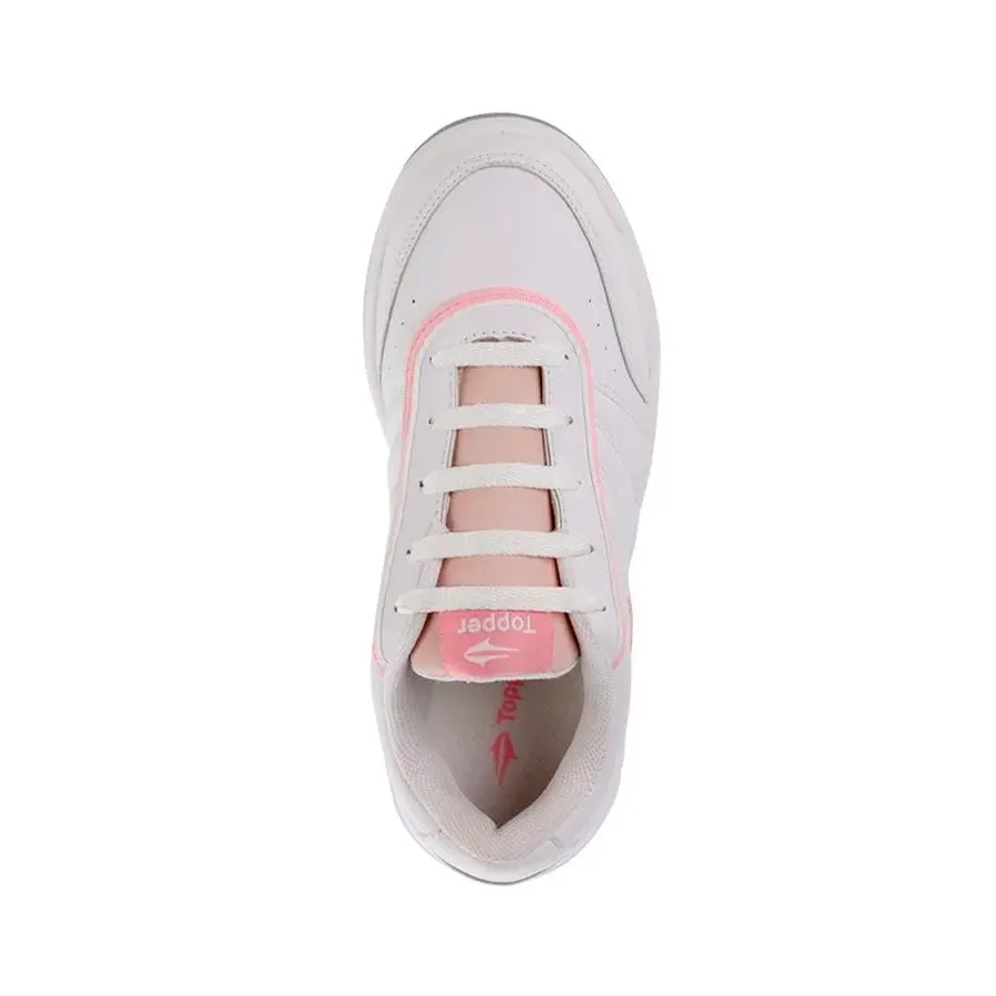 Imagen 3 de 5 de Zapatillas Topper Tie Break II Kids-BLANCO/ROSA