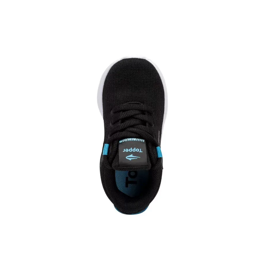 Imagen 2 de 3 de Zapatillas Topper Lambi Bebe-NEGRO/TURQUESA