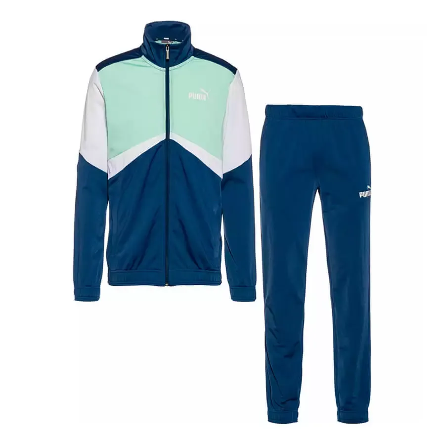 Imagen 3 de 5 de Conjunto Puma Deportivo Retro Para Hombre-AZUL/BLANCO/VERDE