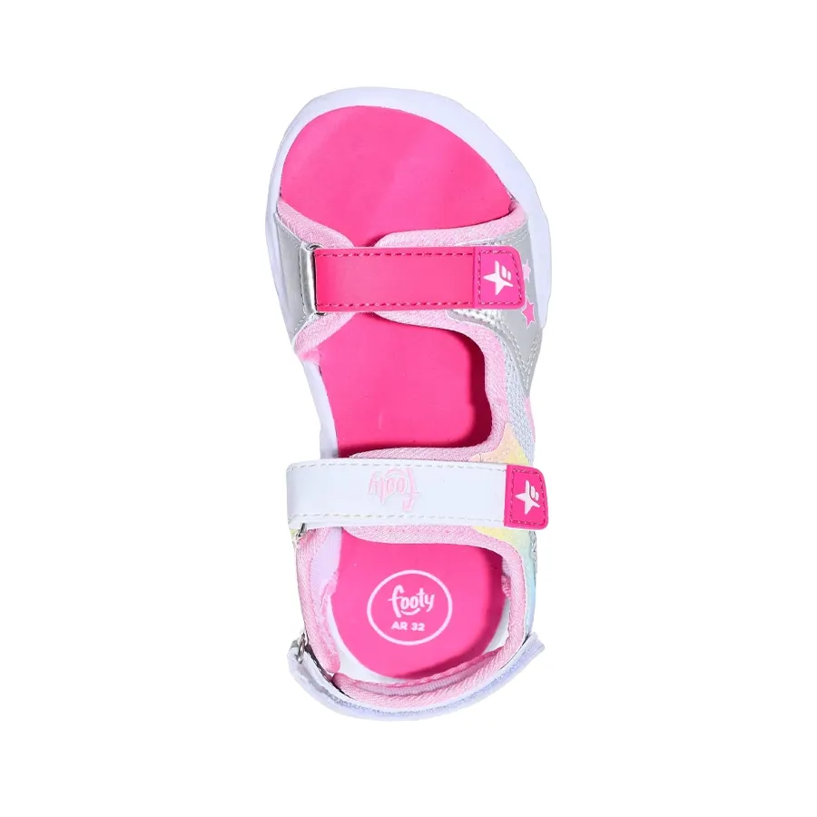 Imagen 1 de 4 de Sandalias Footy Sandalia con Luz 24-ROSA/BLANCO/PLATA