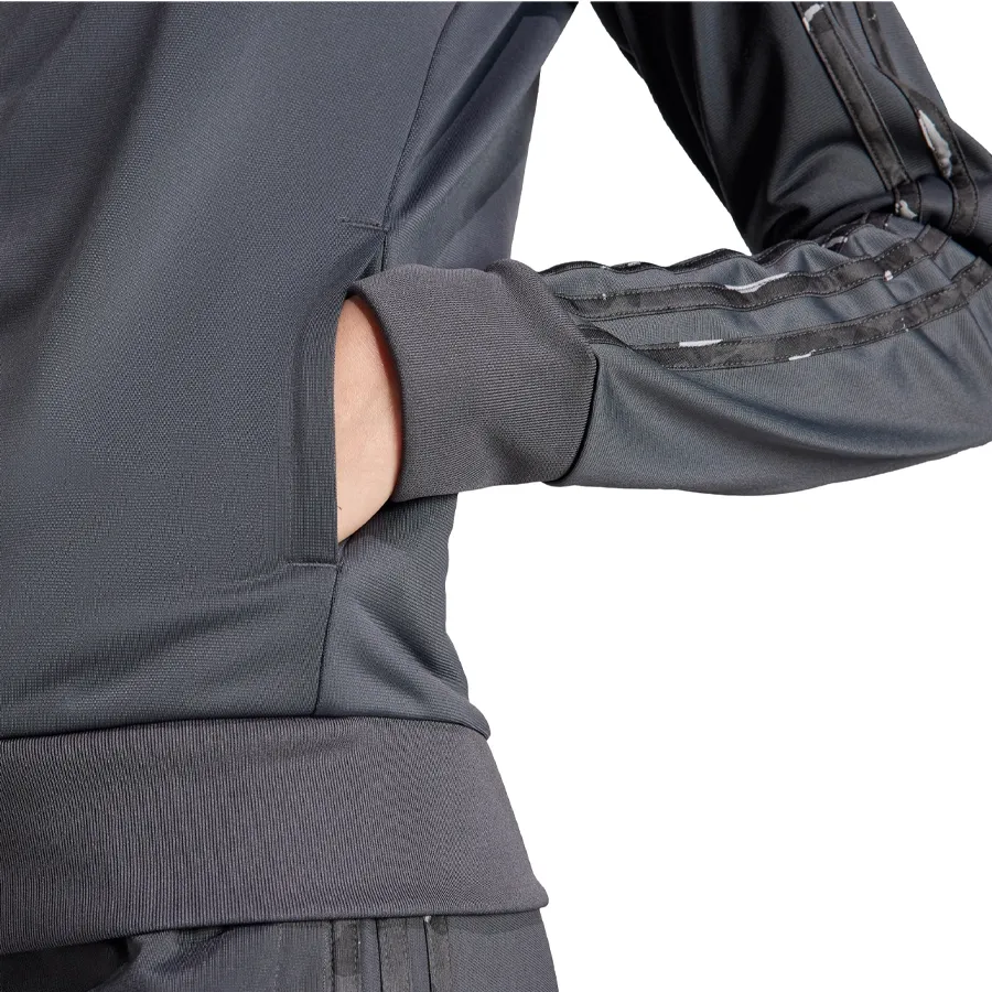 Imagen 4 de 5 de Campera adidas Animal Print 3 Tiras-NEGRO