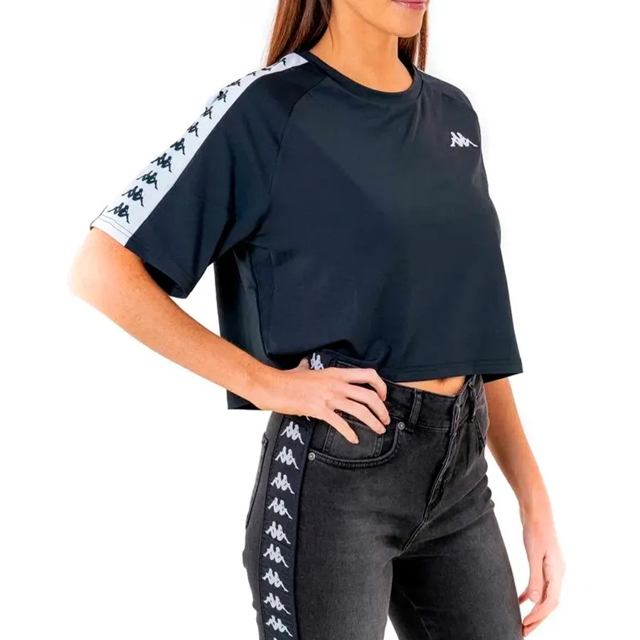 Imagen 1 de 5 de Remera Kappa 222 Banda Atum-NEGRO/BLANCO