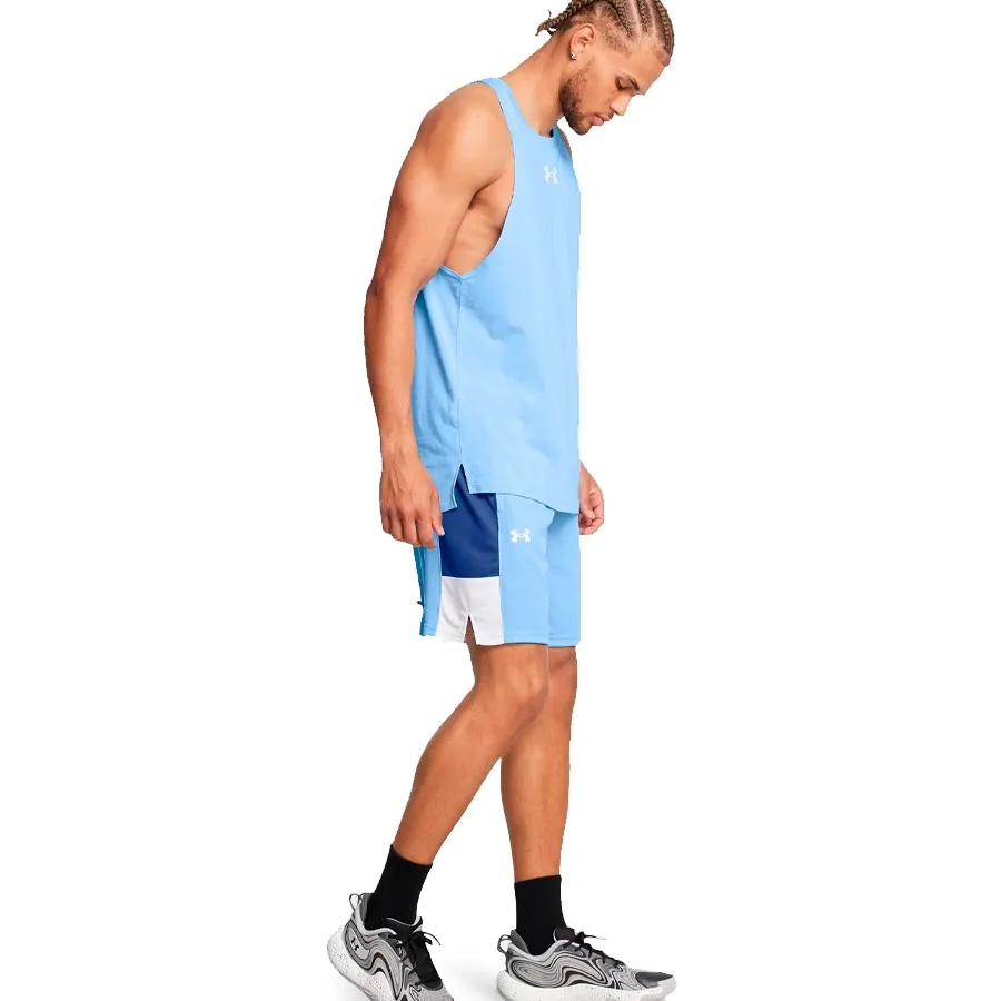 Imagen 2 de 6 de Shorts Under Armour Baseline-CELESTE/AZUL/BLANCO