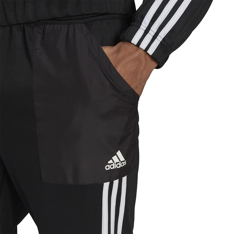 Imagen 6 de 8 de Conjunto adidas Aeroready Tricot Cierre Frontal Corto-NEGRO
