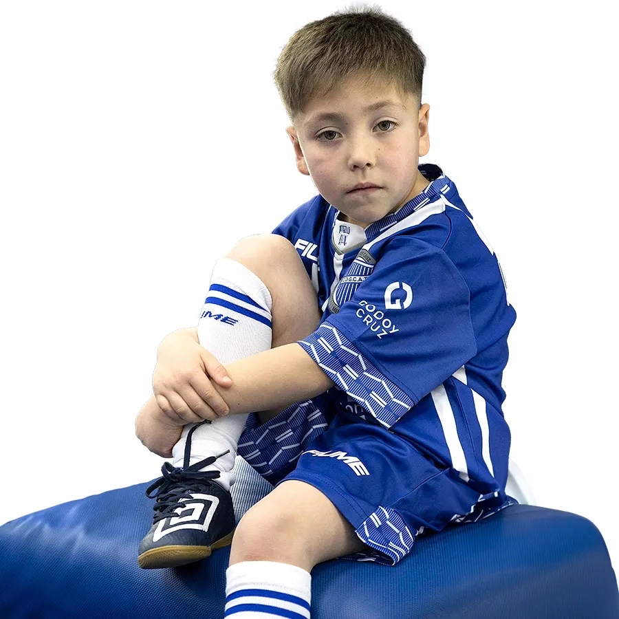 Imagen 5 de 7 de Conjunto Fiume Sport Tripack Godoy Cruz Kids 2025-AZUL/BLANCO