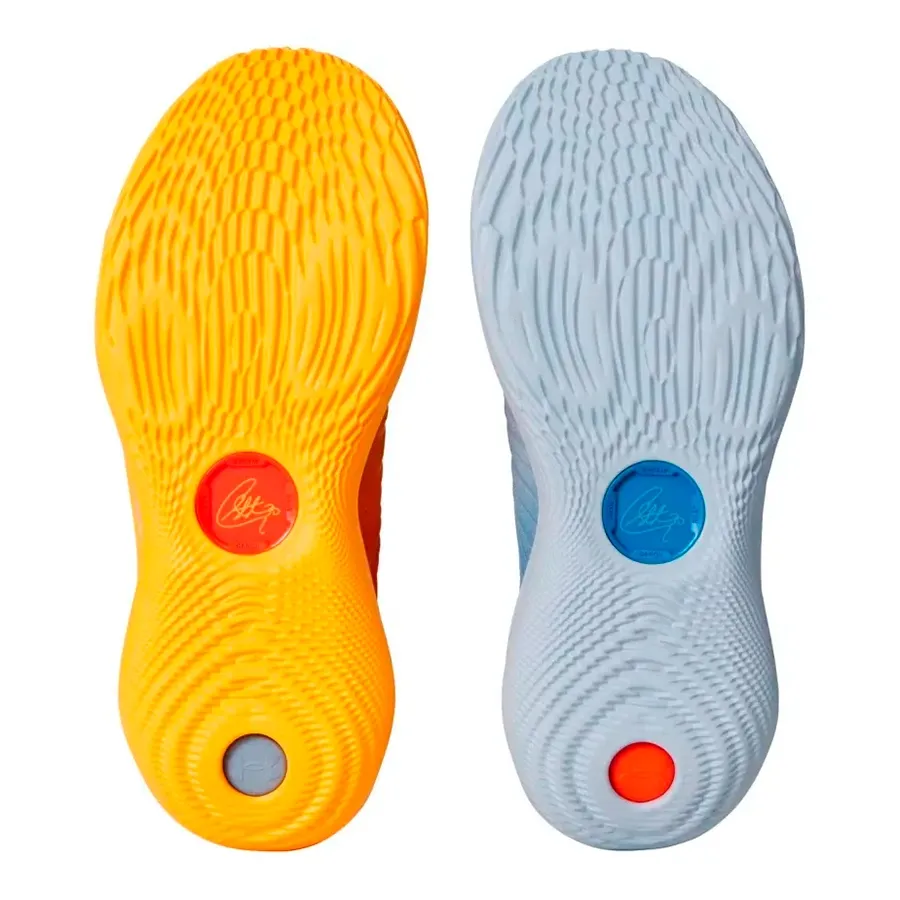 Imagen 4 de 5 de Zapatillas Under Armour Zapatilla  Curry 12 'What The Bay'-AMARILLO/NARANJA/AZUL/GRIS