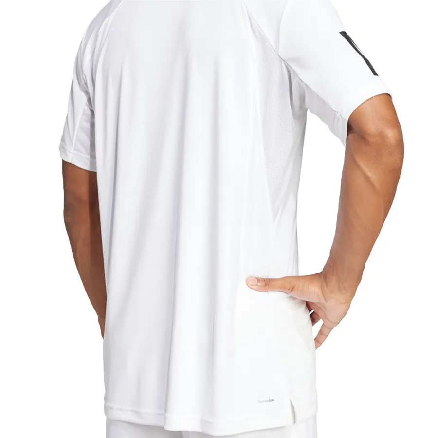 Imagen 3 de 6 de Remera adidas Club Tennis 3 Stripes-BLANCO/NEGRO