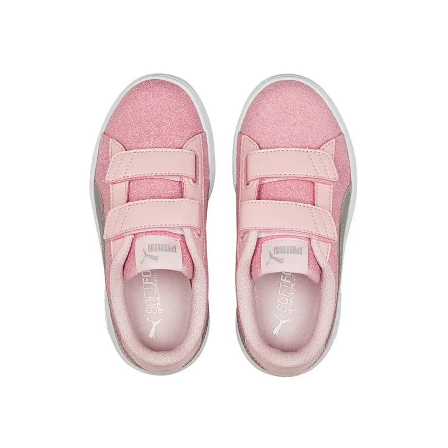 Imagen 2 de 5 de Zapatillas Puma Smash V2 Glitz Ps-ROSA/GRIS