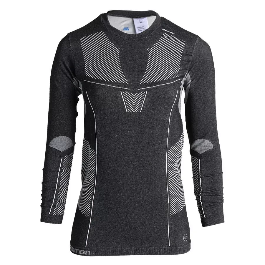 Imagen 0 de 3 de Remera Salomon Primo Warm Ls Cn W-NEGRO/BLANCO/GRIS
