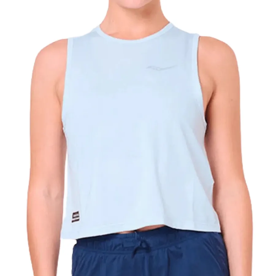 Imagen 0 de 5 de Musculosa Saucony Stopwatch Crop Tank-CELESTE