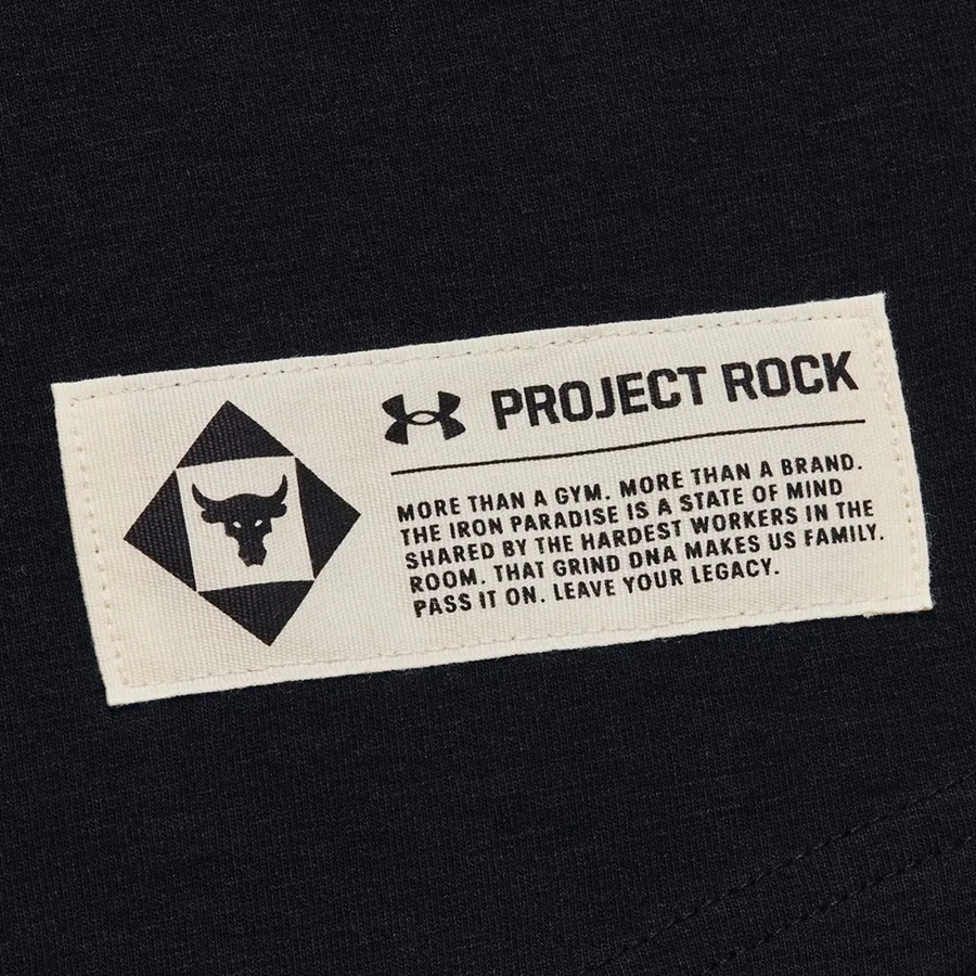 Imagen 2 de 3 de Remera Under Armour Pjt Rock Family-NEGRO/VERDE/NARANJA