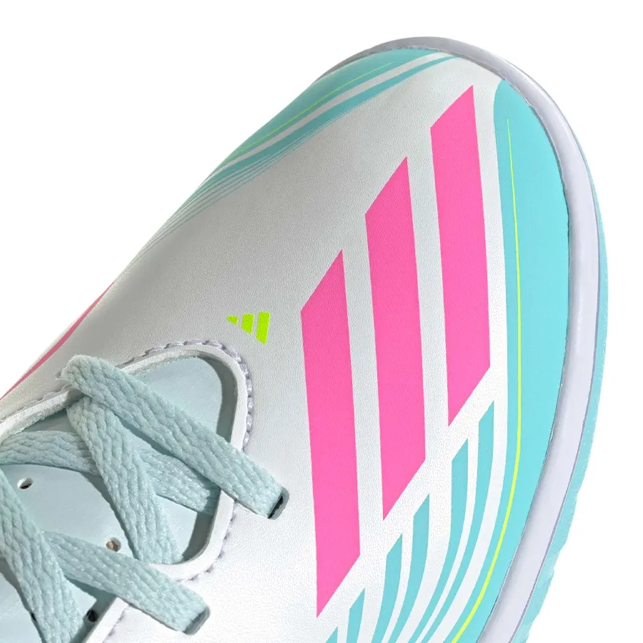 Imagen 5 de 7 de Botines adidas padel F50 Messi Club In-BLANCO/TURQUESA/FUCSIA