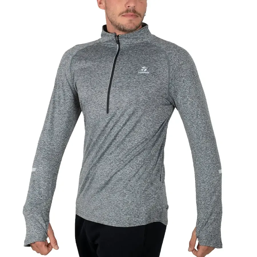 Imagen 1 de 3 de Buzo Topper Mid Layer Running II-GRAFITO