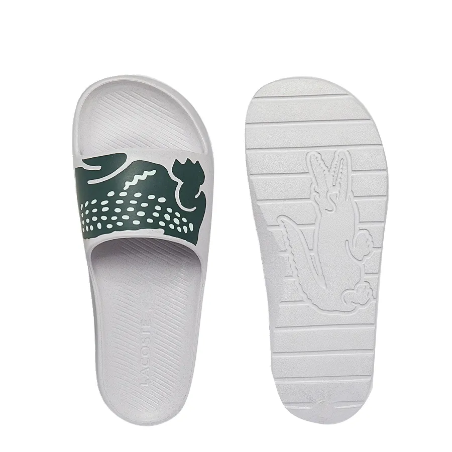 Imagen 3 de 6 de Ojotas Lacoste Croco Bloom Slide-BLANCO/VERDE