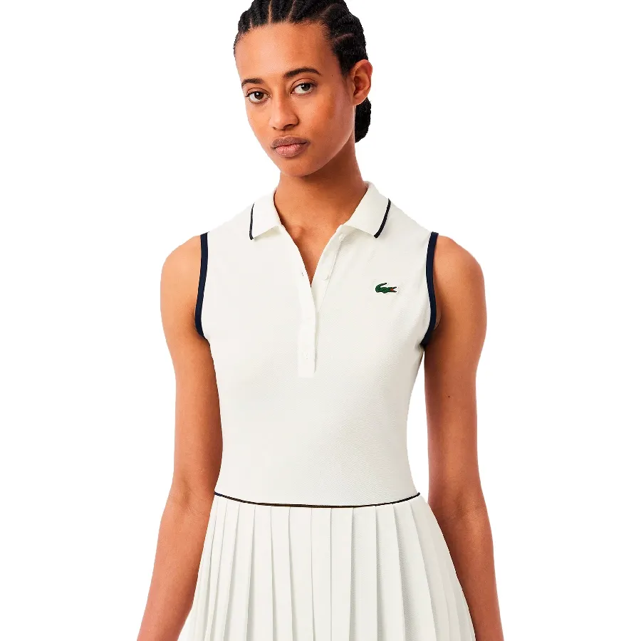 Imagen 2 de 4 de Vestido Lacoste Heritage Ultra Dry-BLANCO/AZUL MARINO