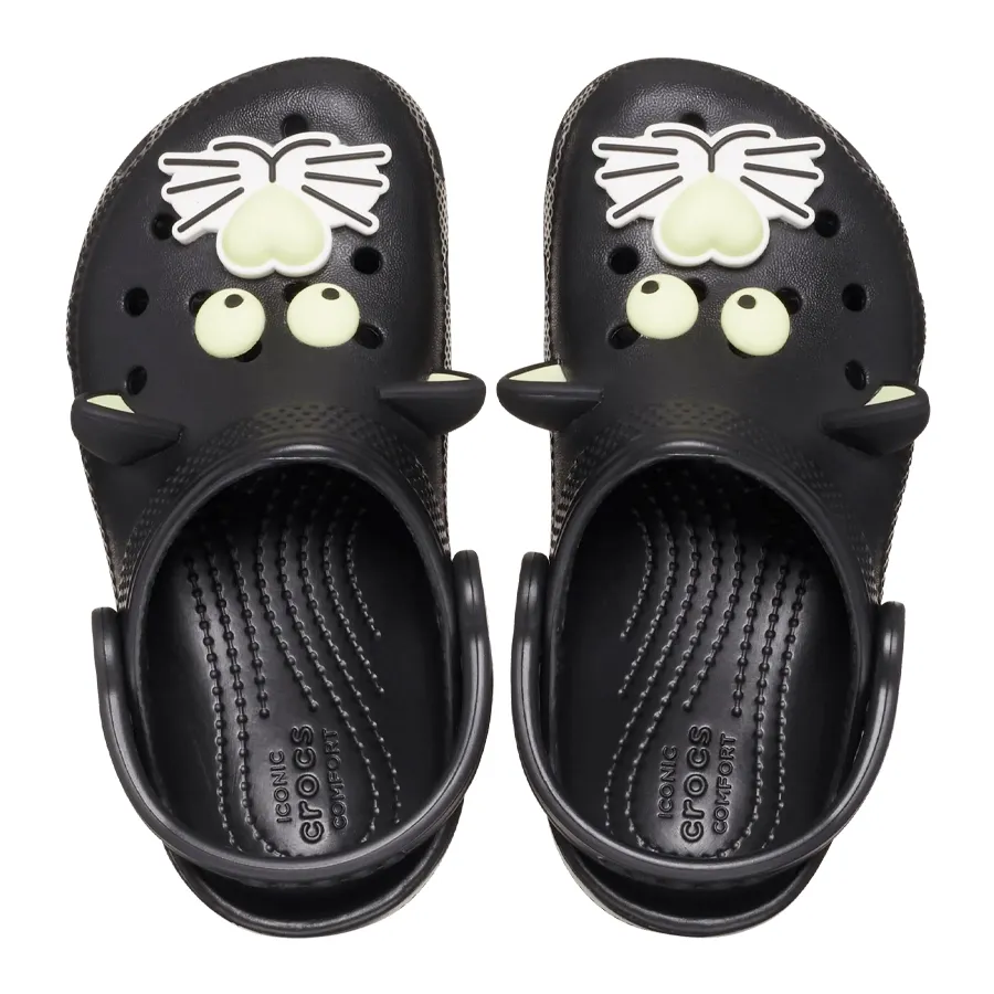 Imagen 2 de 6 de Sandalias Crocs Classic Glow Black Cat-NEGRO
