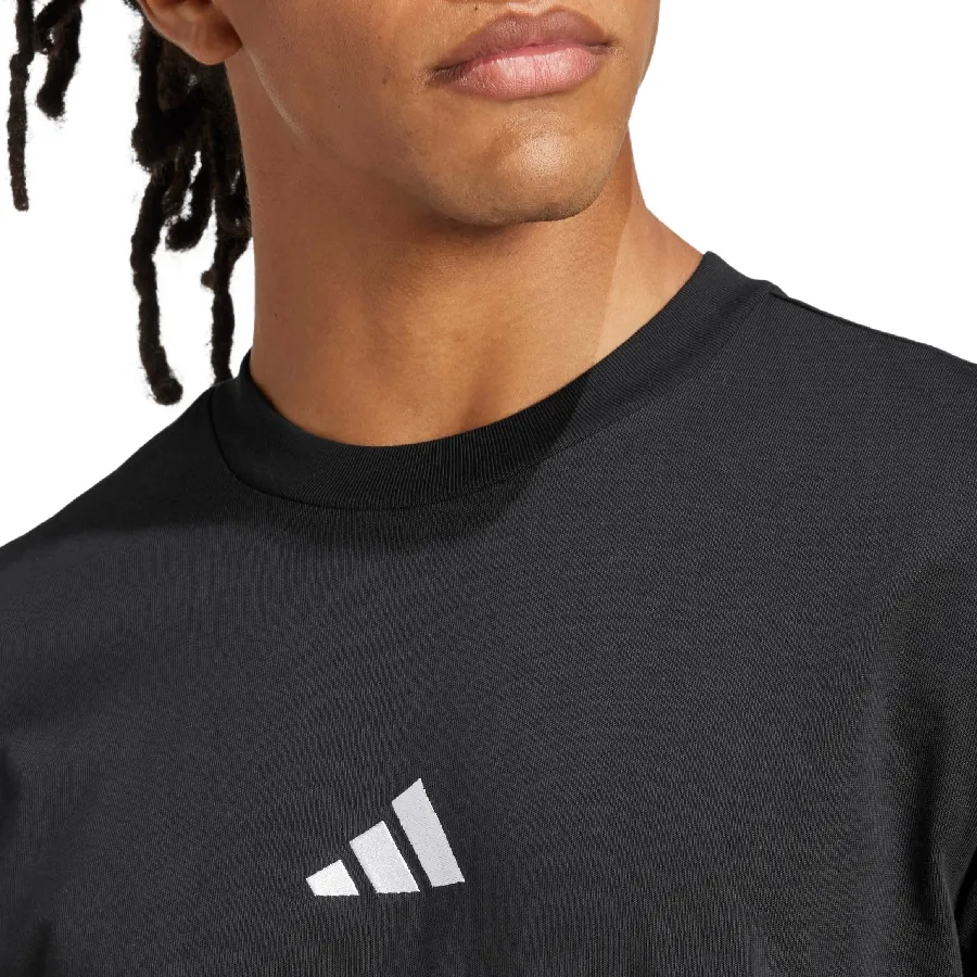 Imagen 3 de 4 de Remera adidas Essentials Logo Pequeño-NEGRO