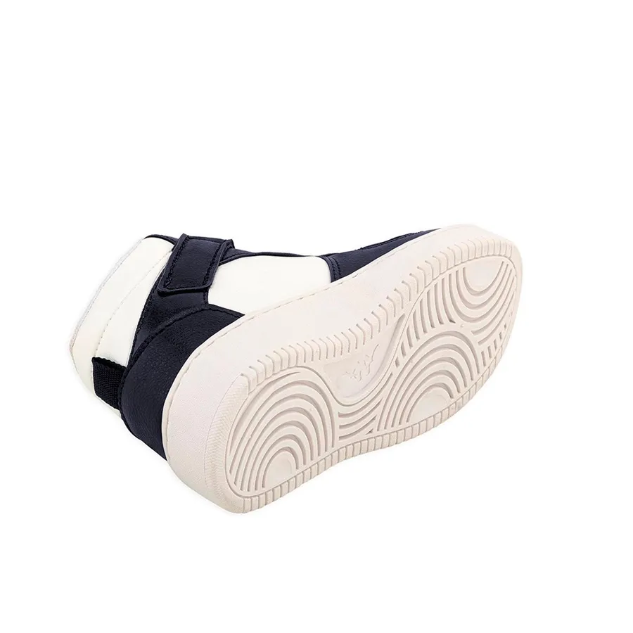 Imagen 3 de 4 de Zapatillas Kappa Logo Linate Mid Velcro Kids-BLANCO/MARINO