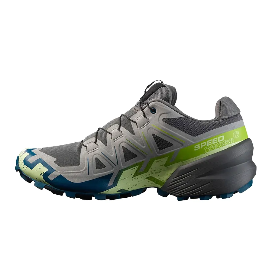 Imagen 2 de 6 de Zapatillas Salomon Speedcross 6-GRIS/AZUL/AMARILLO FLUOR