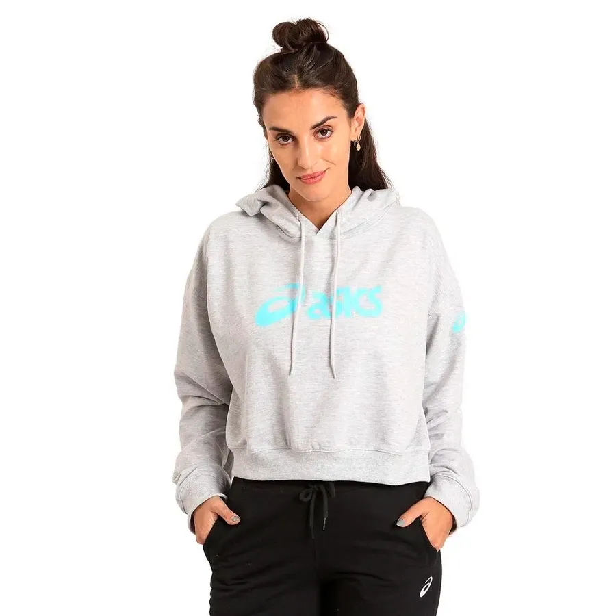 Imagen 0 de 5 de Buzo Asics C/Capucha Icon Crop-GRIS