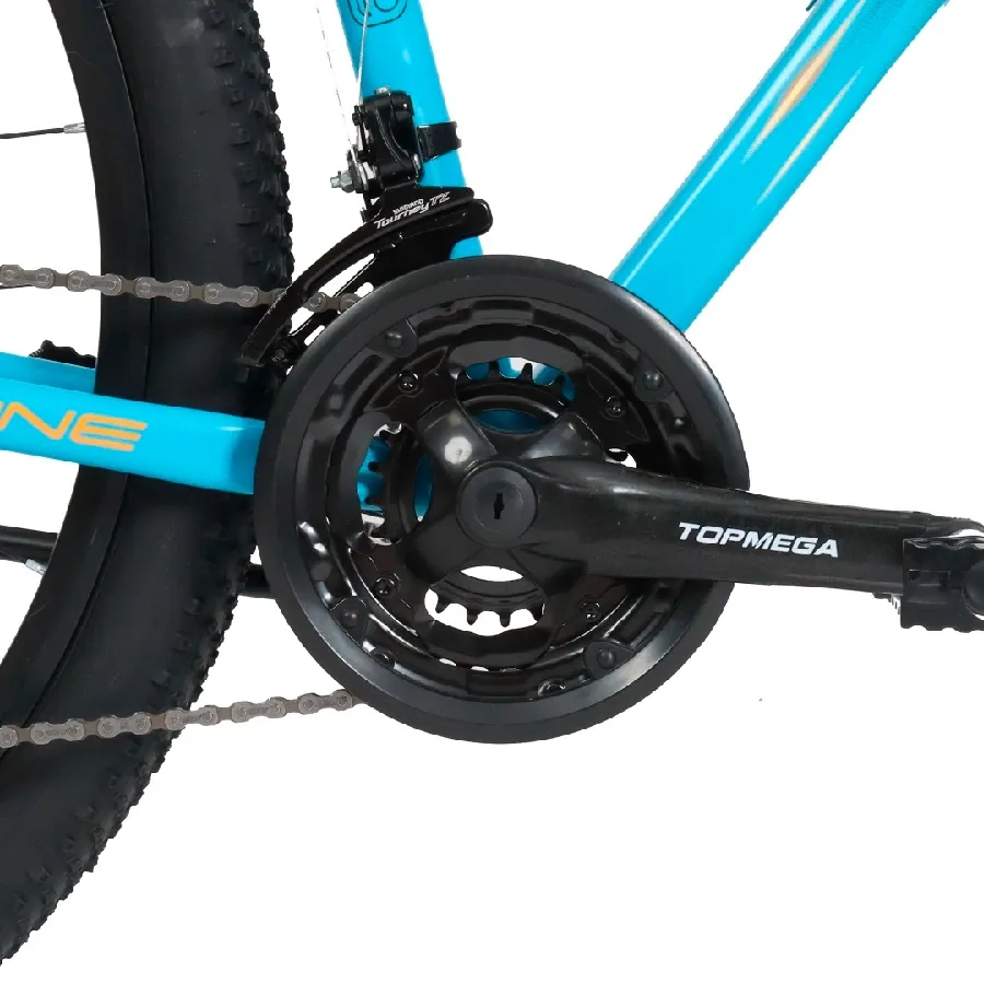 Imagen 4 de 8 de TopMega Mountain Bike Sunshine Aluminio R29 21vel-CELESTE