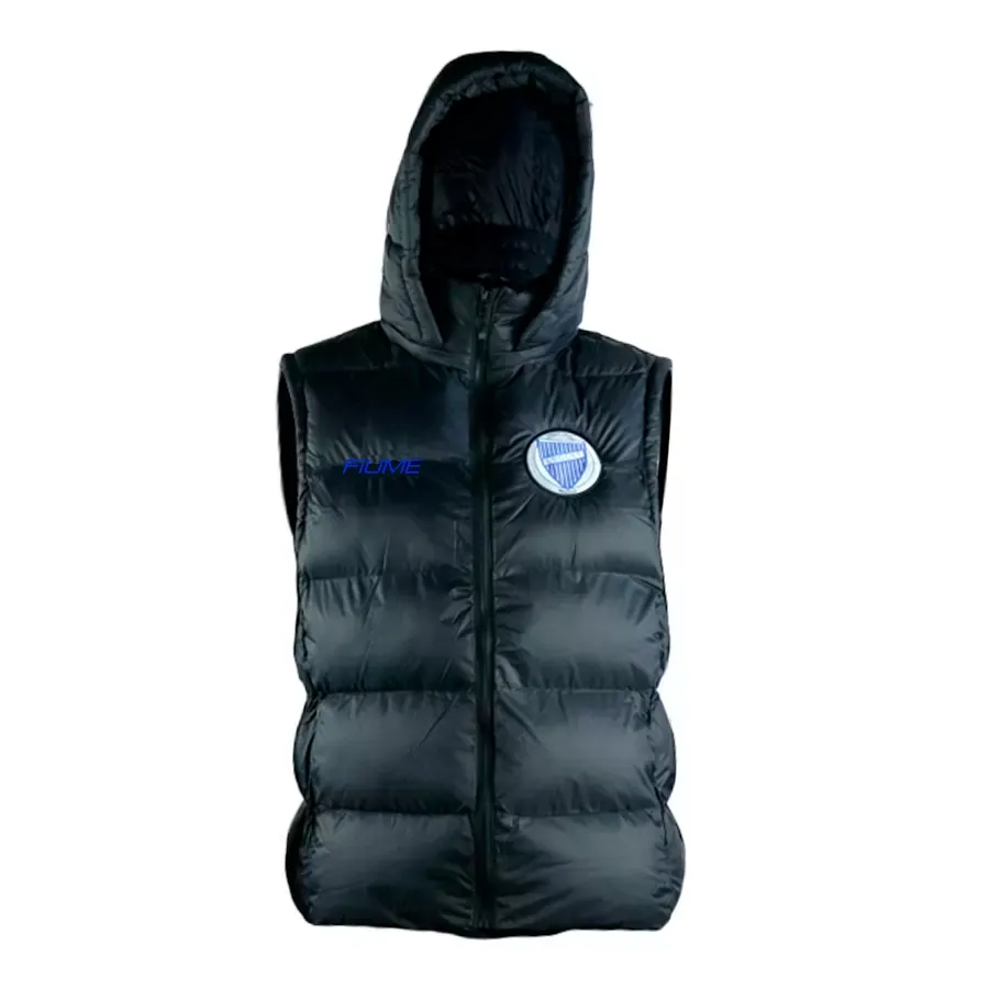 Imagen 0 de 2 de Chaleco Fiume Sport Con Capucha Godoy Cruz-NEGRO