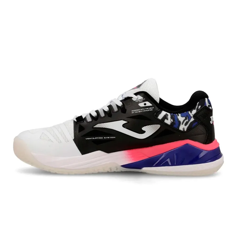 Imagen 2 de 6 de Zapatillas Joma Padel Spin W2531-BLANCO/NEGRO/AZUL FRANCIA