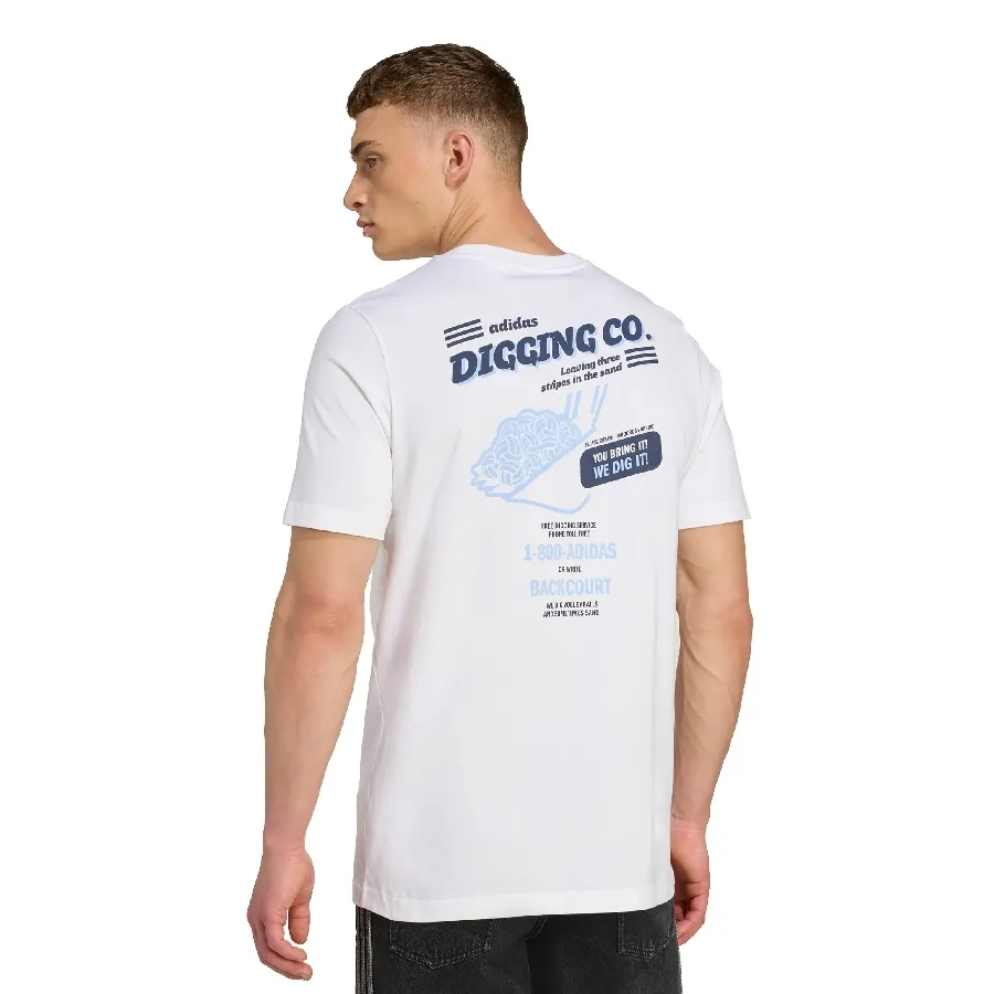 Imagen 2 de 4 de Remera adidas Graphic de voley-BLANCO