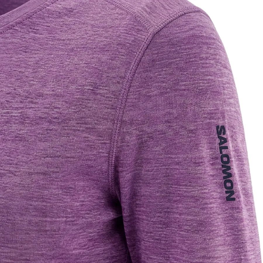 Imagen 1 de 2 de Remera Salomon Pulsar Ls Tee-VIOLETA