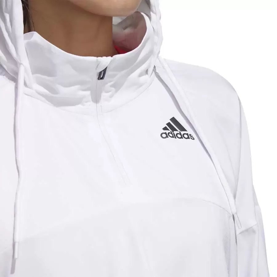 Imagen 2 de 6 de Buzo adidas Rompevientos Activated Tech-BLANCO/NEGRO