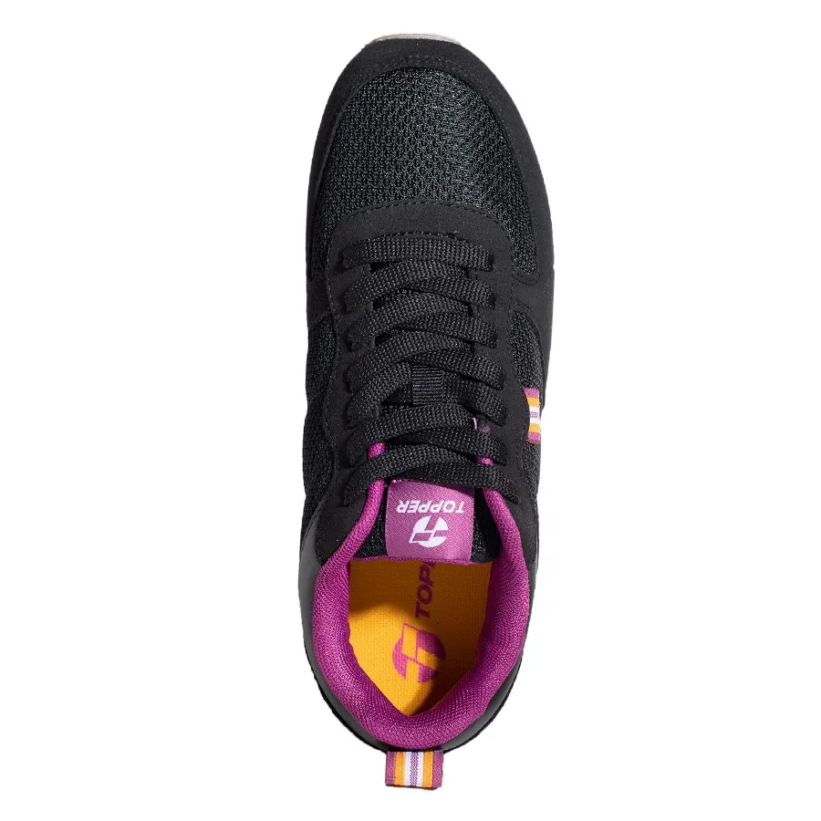 Imagen 2 de 5 de Zapatillas Topper T 350 Wedge-NEGRO/FUCSIA