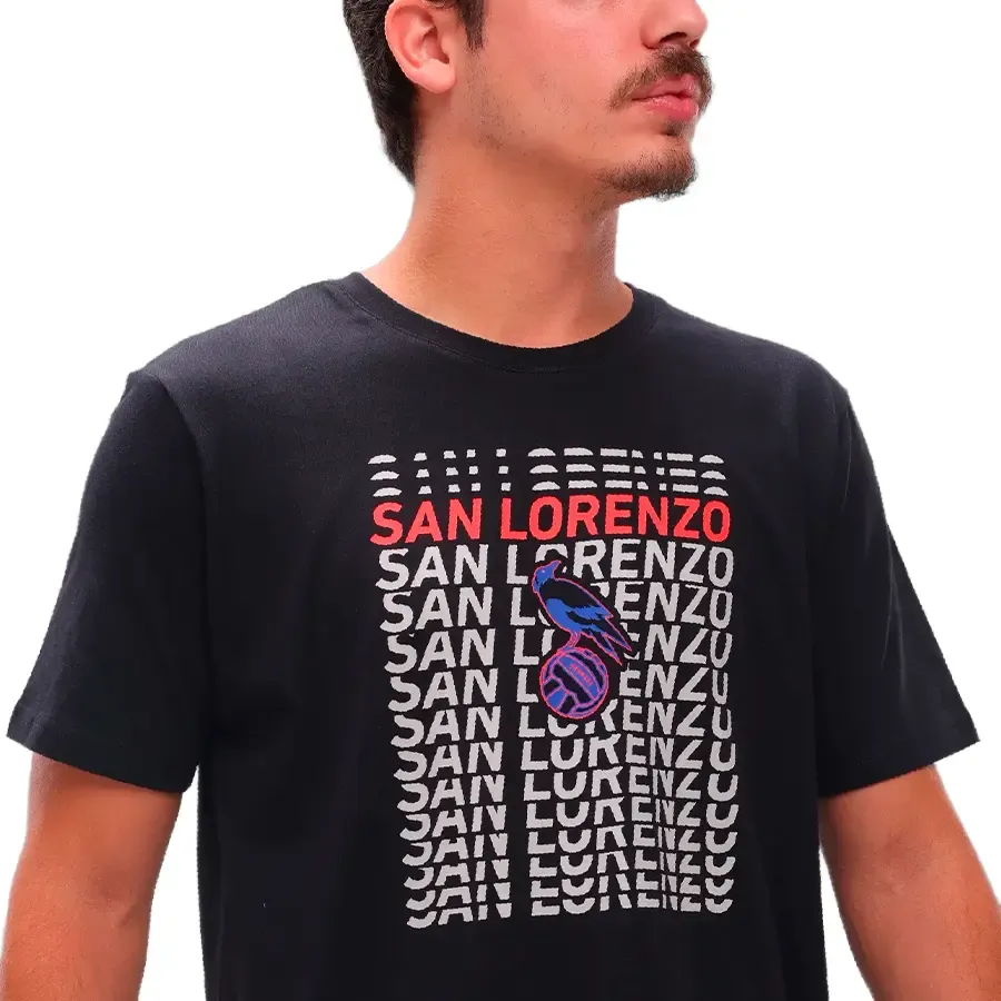 Imagen 0 de 3 de Remera Atomik San Lorenzo Grafica-NEGRO