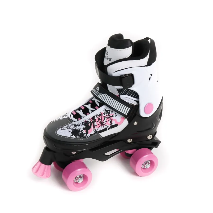 Imagen 1 de 2 de Marfed Patines Regulable 4 Ruedas-ROSA/NEGRO