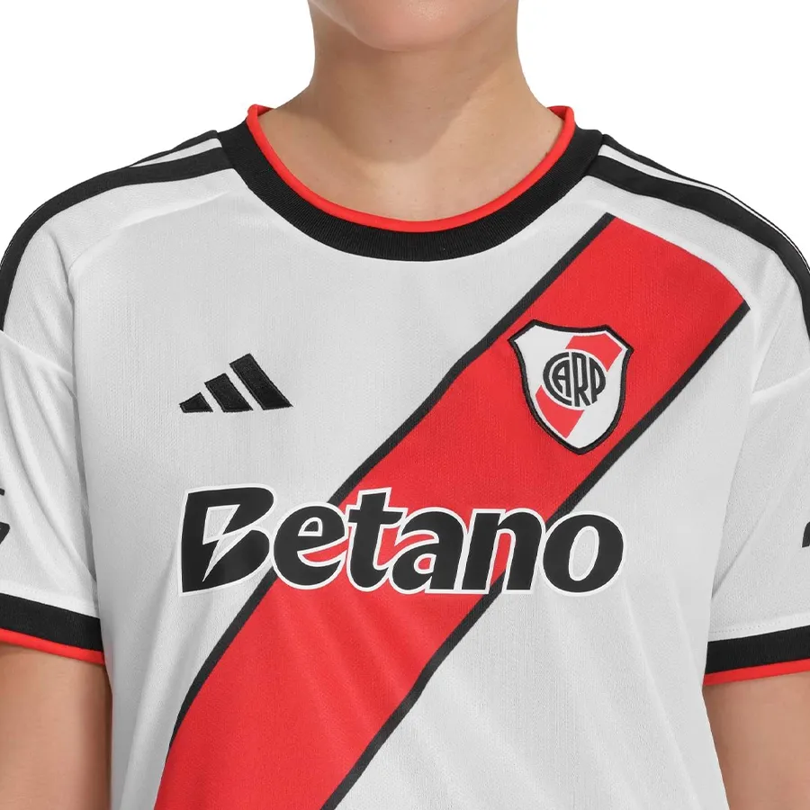 Imagen 3 de 5 de Remera adidas Camiseta Titular River Plate 26/27-BLANCO/ROJO/NEGRO